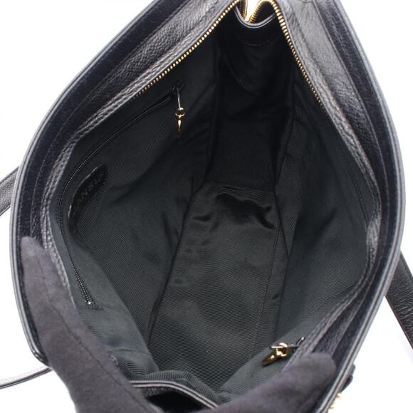 CHANEL Triple Coco Mark Shoulder Bag Black Calfskin Leather - Picture 3 of 8